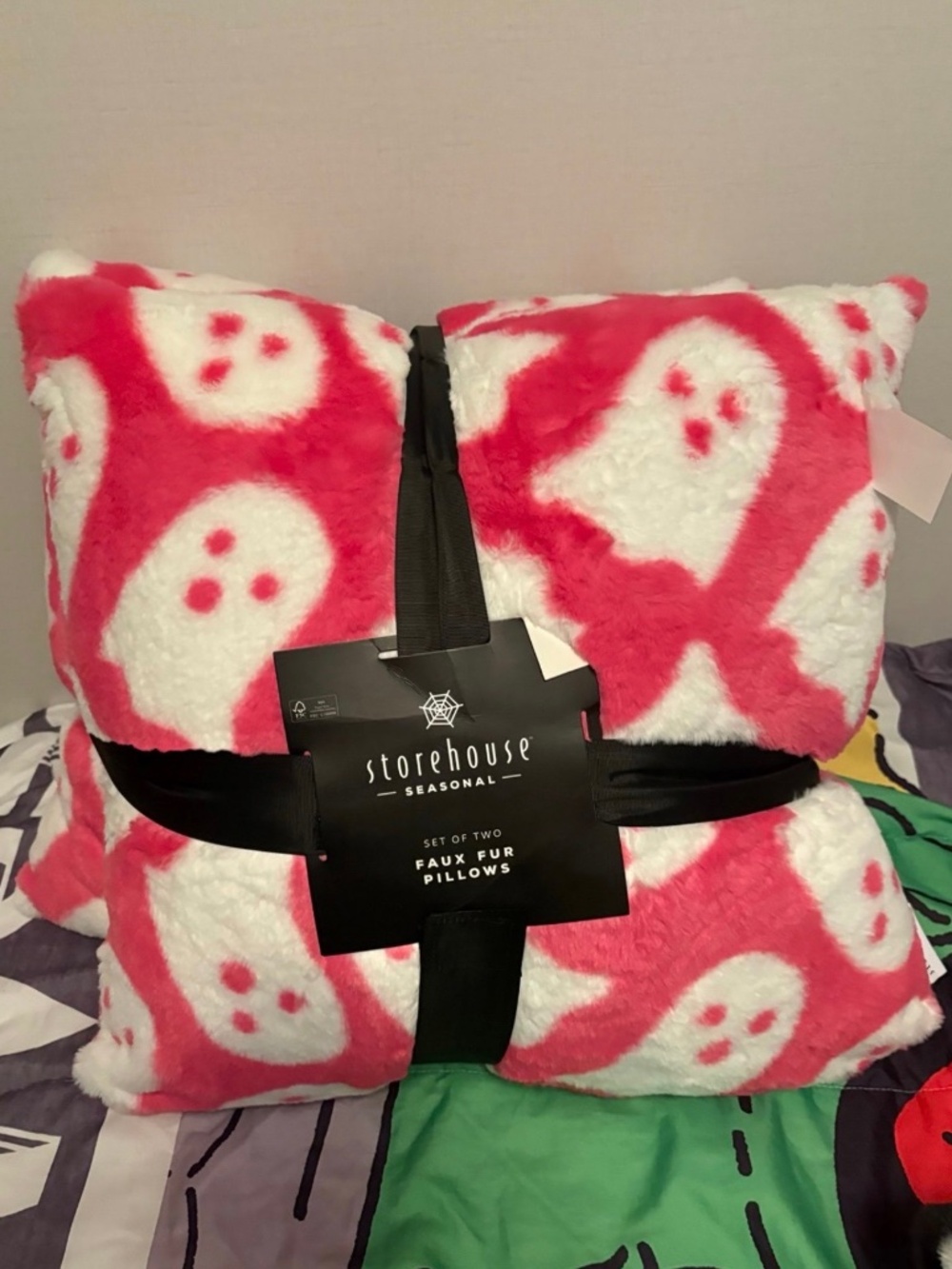 Pink Halloween pillows